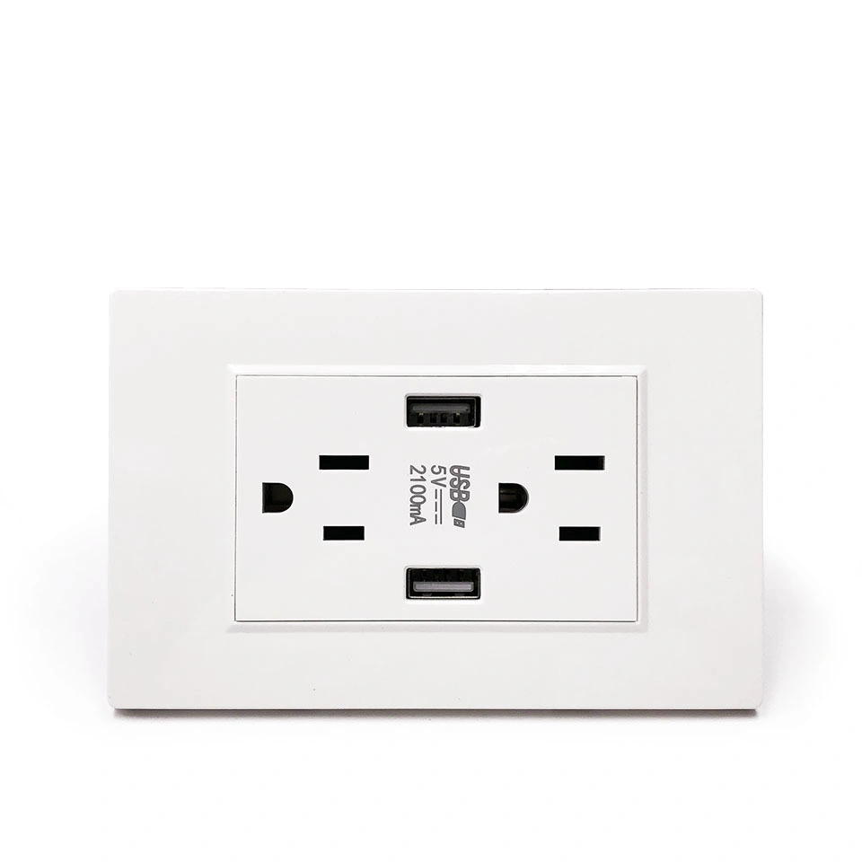 South America Standard High Quality outlet USB Wall Outlet Sockets USB Wall Socket