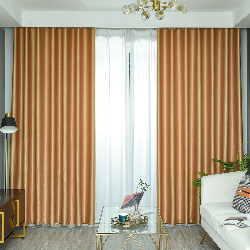 Simple Plain Color Wumei Velvet Electric Carving Curtain Cloth Dormitory Rental Room Blackout Curtain Wholesale