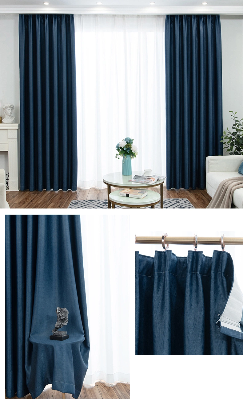 Simple Plain Color Wumei Velvet Electric Carving Curtain Cloth Dormitory Rental Room Blackout Curtain Wholesale