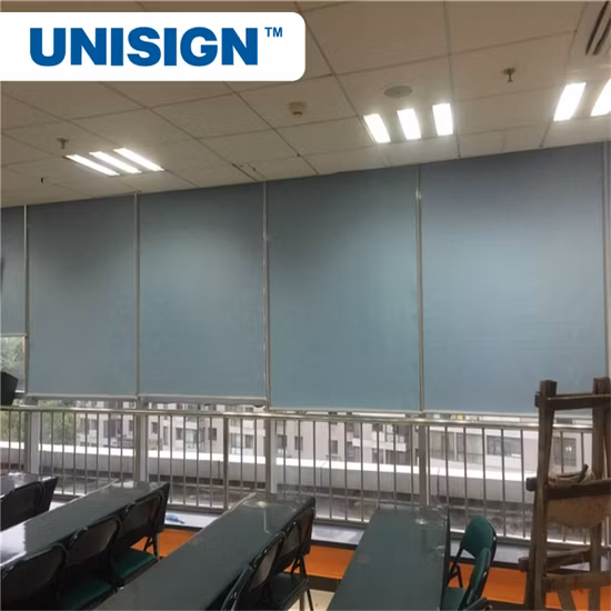 Vendita calda Bianco/Blanco Fibra di vetro 100% Tenda per finestra oscurante antincendio a prova di acqua per tenda a rullo elettrica